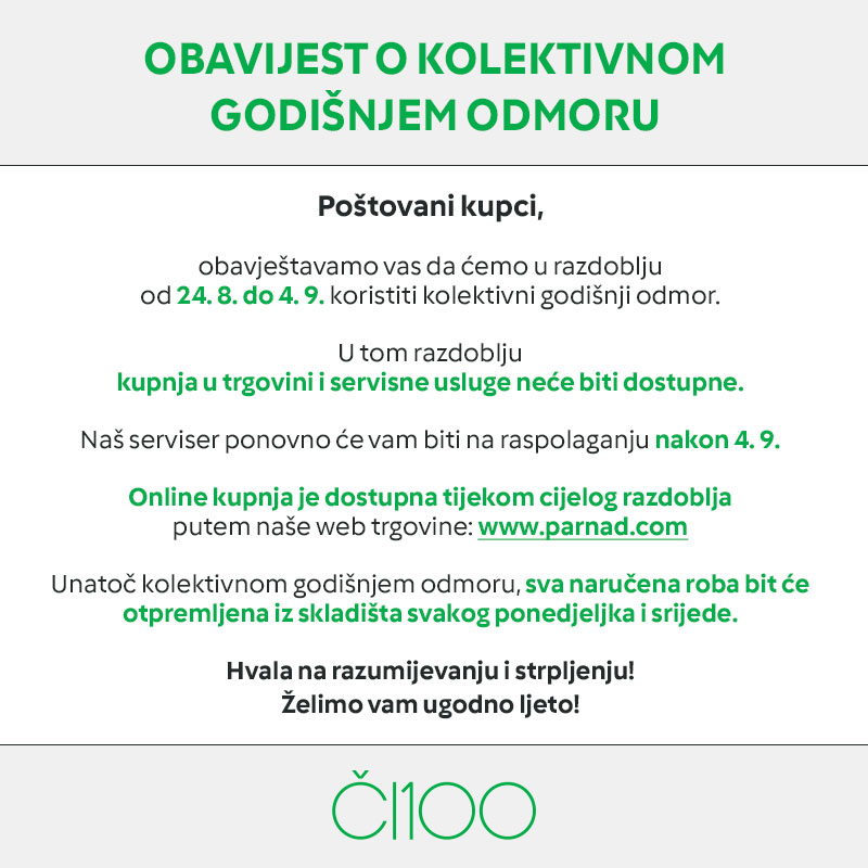 OBAVIJEST O KOLEKTIVNOM GODIŠNJEM ODMORU